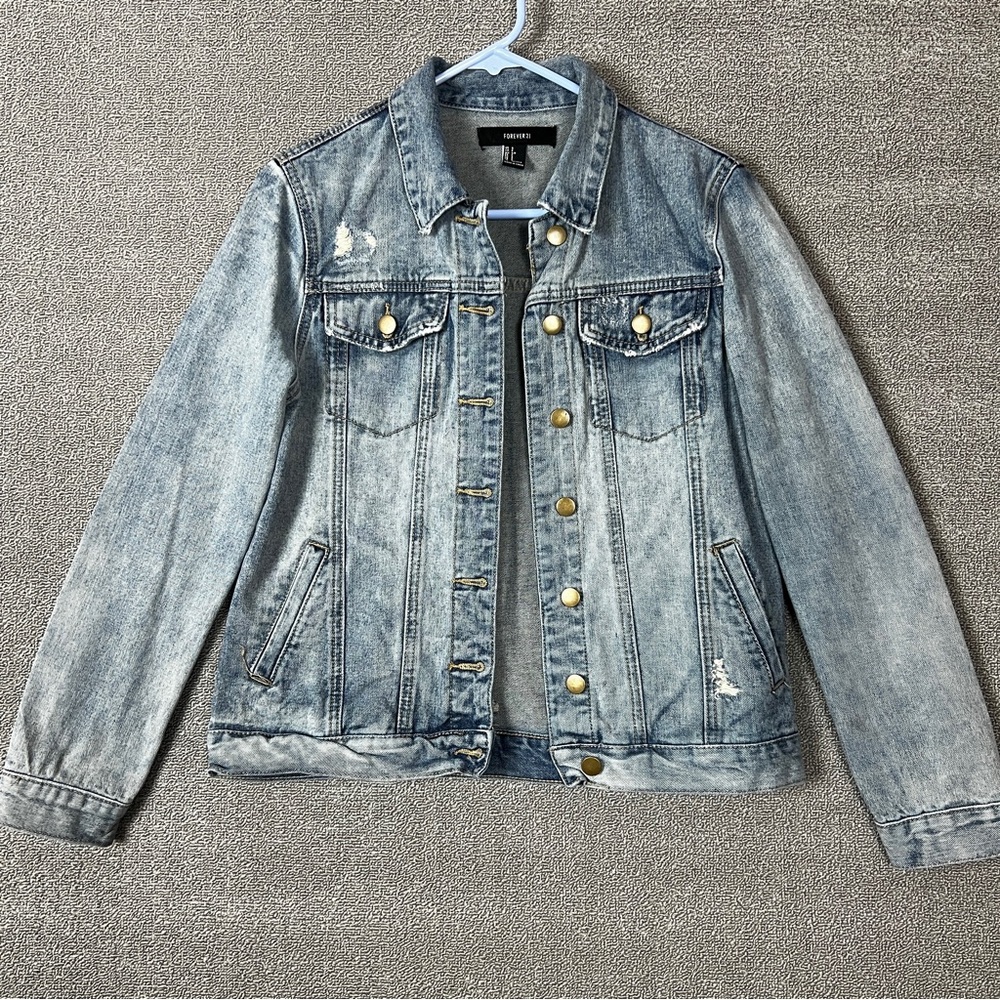 Forever 21 blue jean jacket size S preowned